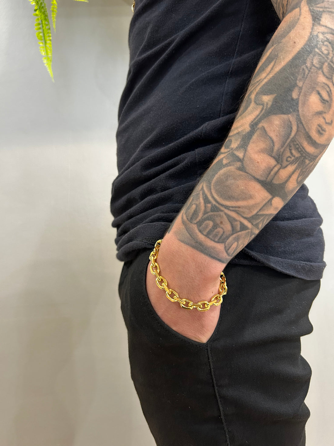 Pulseira Cadeado 8mm - Moeda Antiga