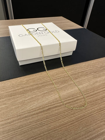 Corrente 3x1 - 70 cm Fecho tradicional - Banhado a ouro 18k