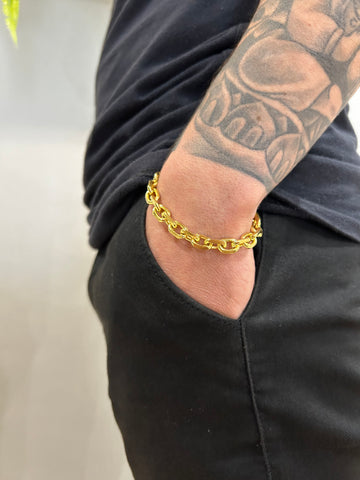 Pulseira Cadeado 8mm - Moeda Antiga