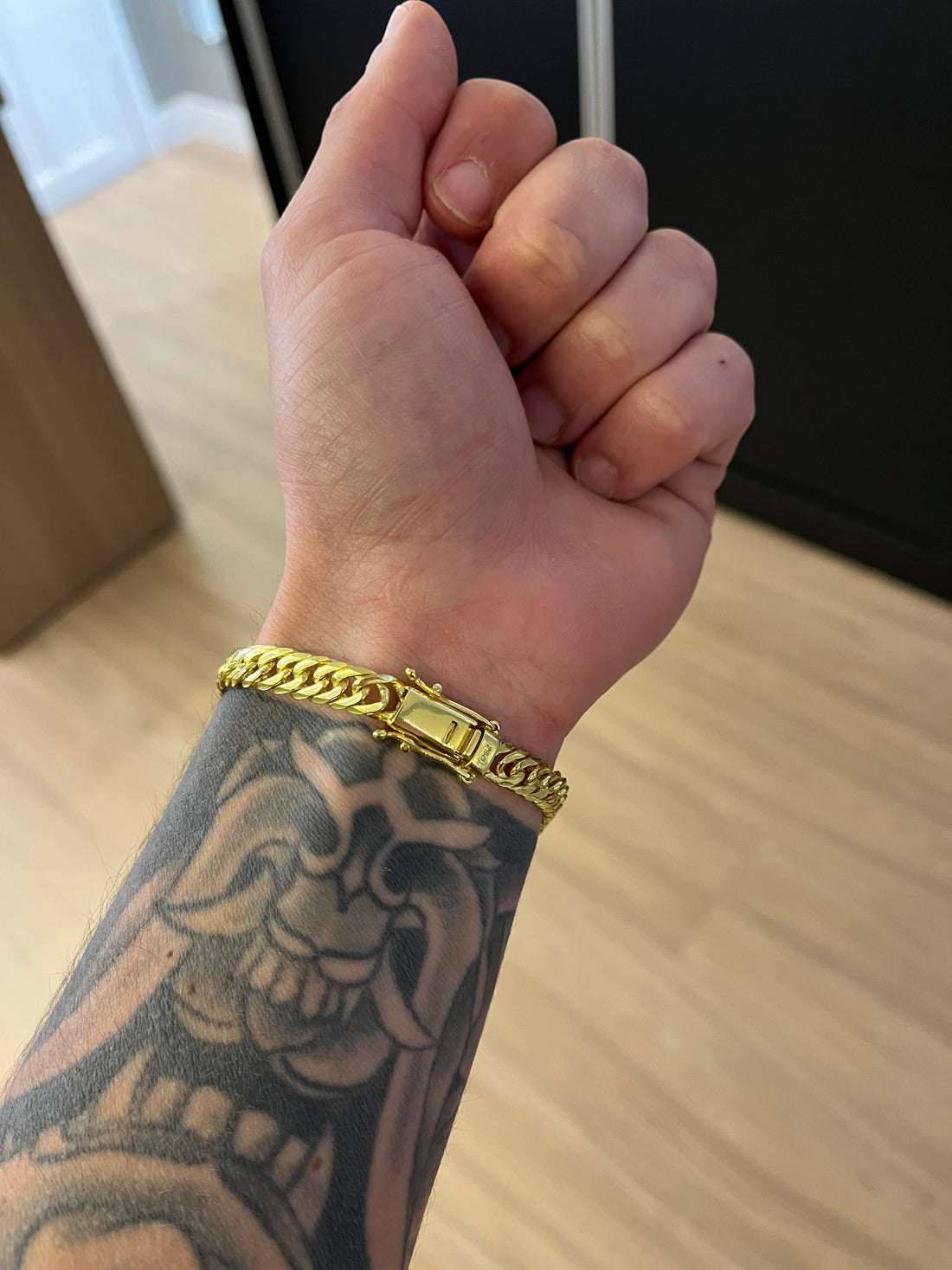 PULSEIRA GRUMMET 6MM - FECHO GAVETA - BANHADO A OURO 18K