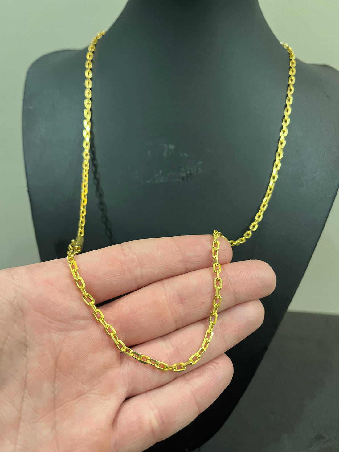 Corrente Cadeado de quina 4mm - 65cm - Moeda antiga