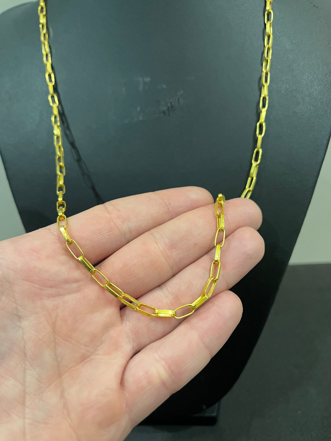 Corrente Tijolinho 4mm - 65cm - Moeda antiga