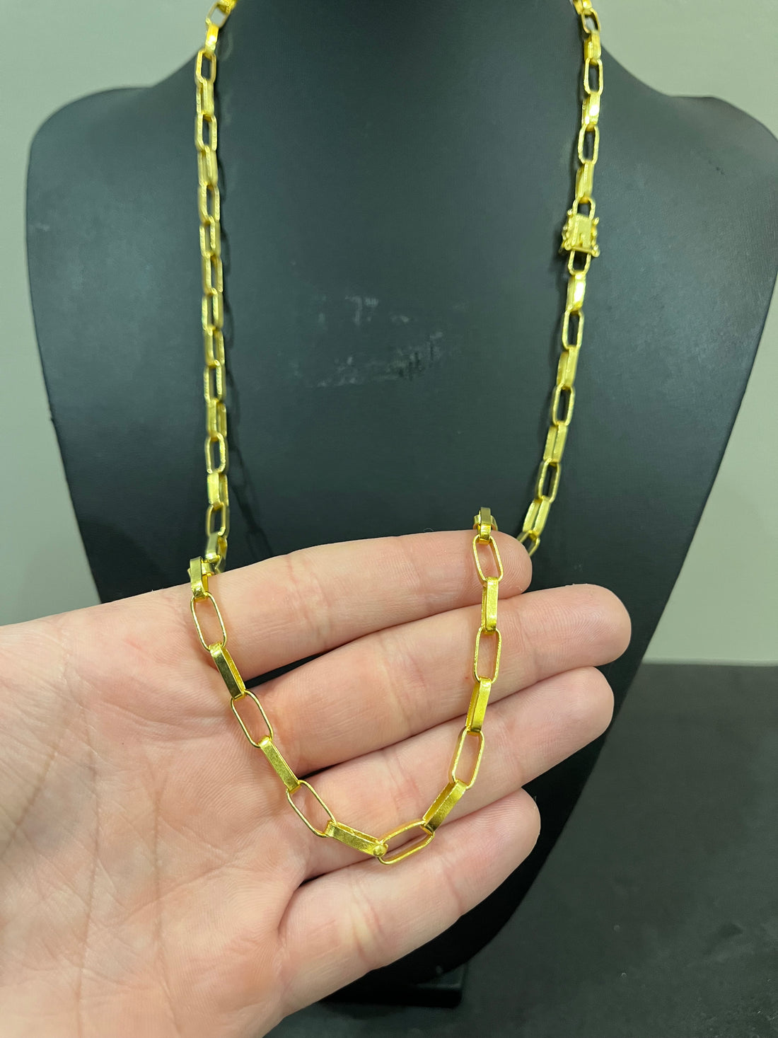 Corrente Tijolinho 5mm - 65cm - Moeda antiga