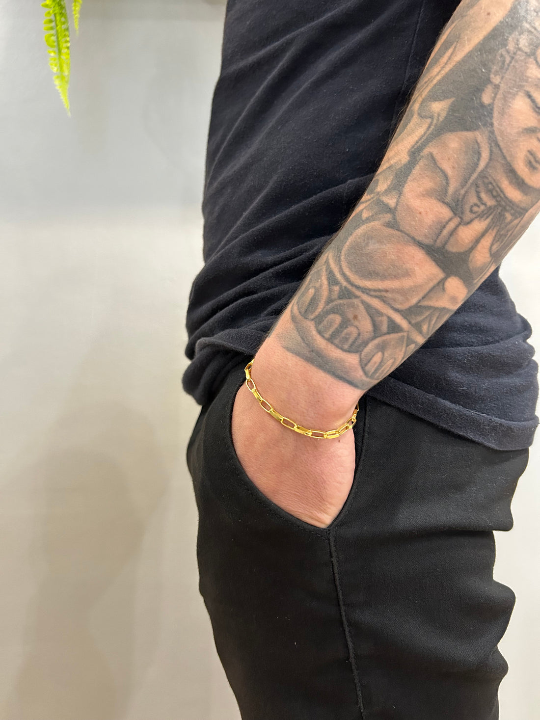 Pulseira Tijolinho 4mm - Moeda antiga