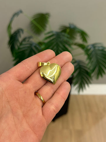 PINGENTE CORAÇÃO M - BANHADO A OURO 18K
