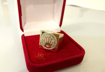 Anel Personalizado Rolex Cravejado - Banhado a ouro 18k