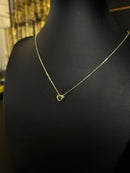 Colar Cadeado com Coração passante 1,2mm - 45cm - Banhado a ouro 18k