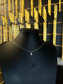 Colar cadeado 1,2mm com ponto de luz - Banhado a ouro 18k