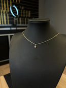 Colar cadeado 1,2mm com ponto de luz - Banhado a ouro 18k