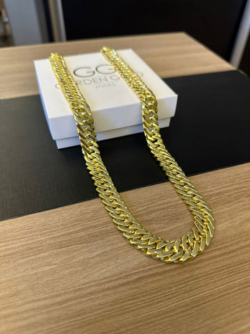 CORRENTE GRUMMET 13MM - 70CM - BANHADO A OURO 18K