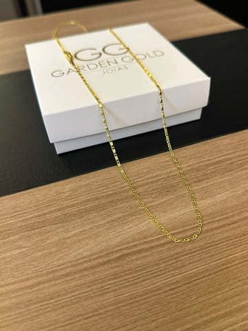 CORRENTE PIASTRINE 1,5MM - 70CM - BANHADO A OURO 18K