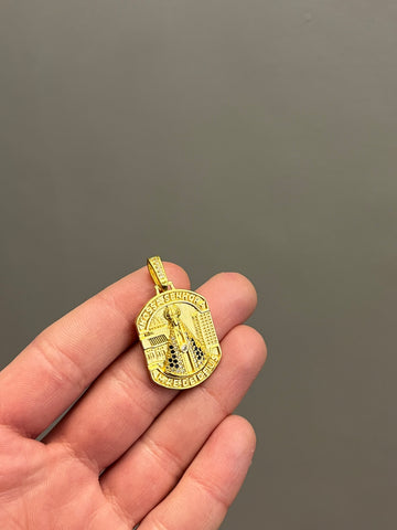 Pingente Nossa Senhora cravejado M - Banhado a ouro 18k