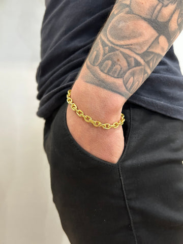 Pulseira Cadeado 4mm - Moeda Antiga