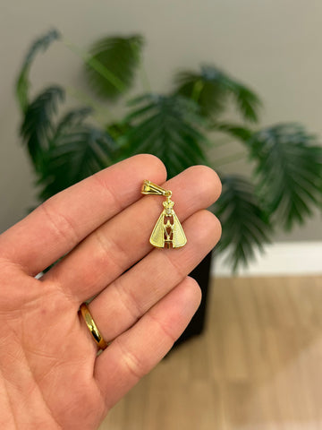 PINGENTE NOSSA SENHORA PEQUENO - BANHADO A OURO 18K