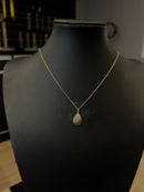 Colar cadeado 1,2mm + Pingente Concha - 45cm - Banhado a ouro 18k