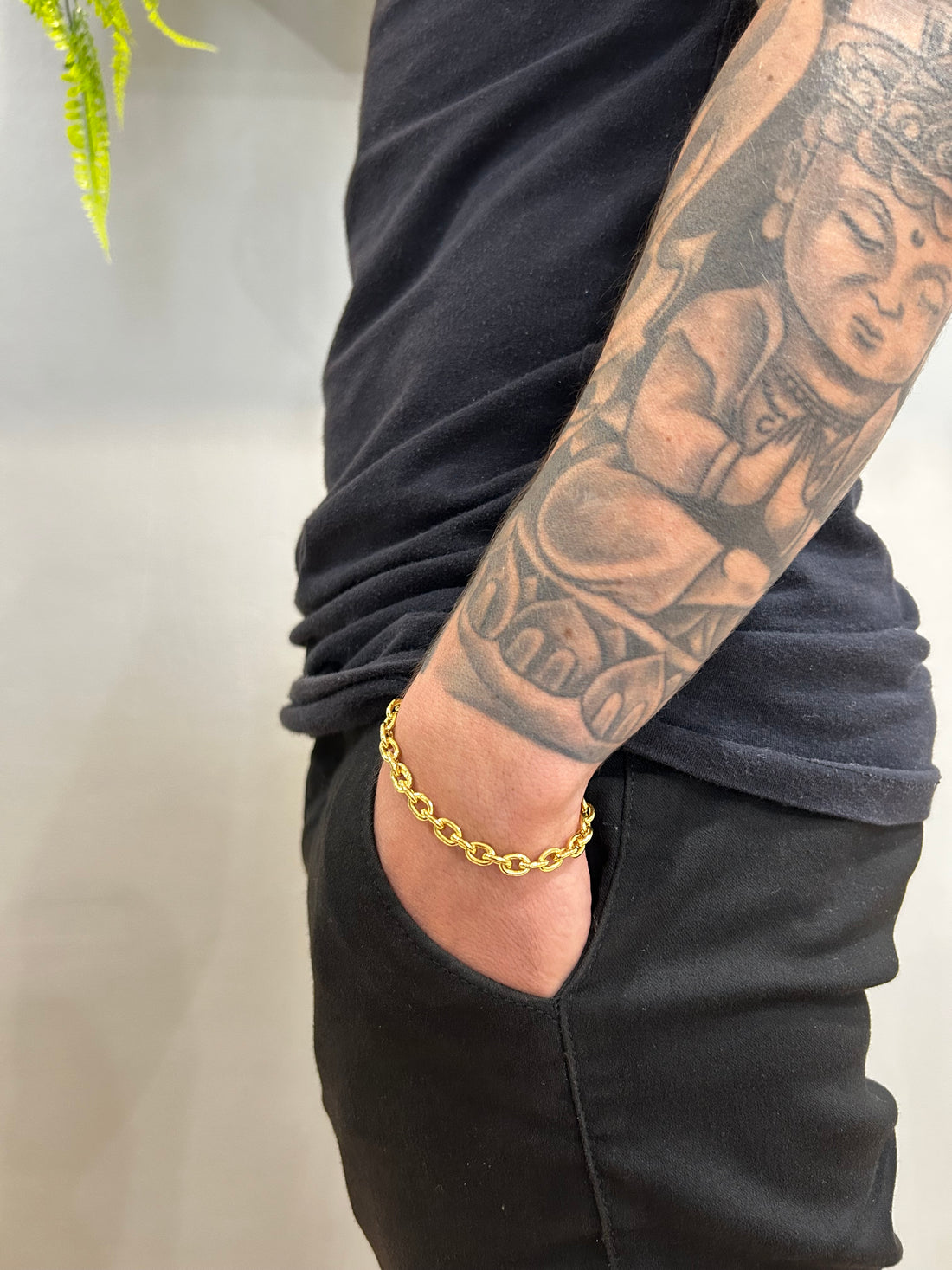 Pulseira Cadeado 4mm - Moeda Antiga