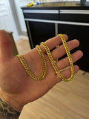 CORRENTE GRUMMET 5MM - 70CM (FECHO GAVETA) - BANHADA A OURO 18K