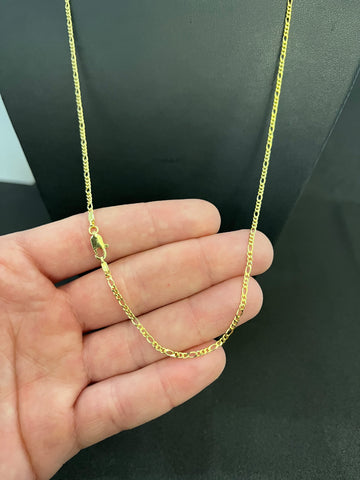 Corrente 3x1 - 70 cm Fecho tradicional - Banhado a ouro 18k