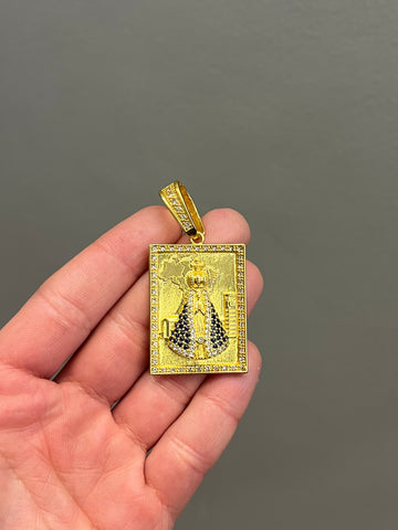 Pingente Nossa Senhora Aparecida G - Banhado a ouro 18k
