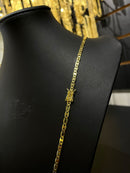 CORRENTE PIASTRINE 2MM - 70CM (FECHO GAVETA) - BANHADA A OURO 18K