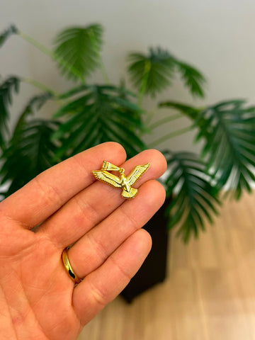 PINGENTE POMBA DA PAZ - M - BANHADO A OURO 18K