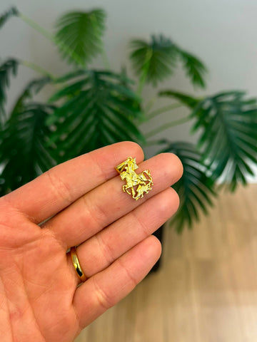 PINGENTE SÃO JORGE - P - BANHADO A OURO 18K