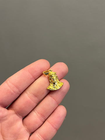 Pingente Rosto de Cristo pequeno - Banhado a ouro 18k