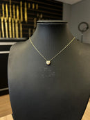 Colar Cadeado com Coração passante 1,2mm - 45cm - Banhado a ouro 18k