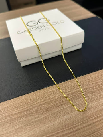CORRENTE PITBULL 1,5MM - 70CM - BANHADO A OURO 18K